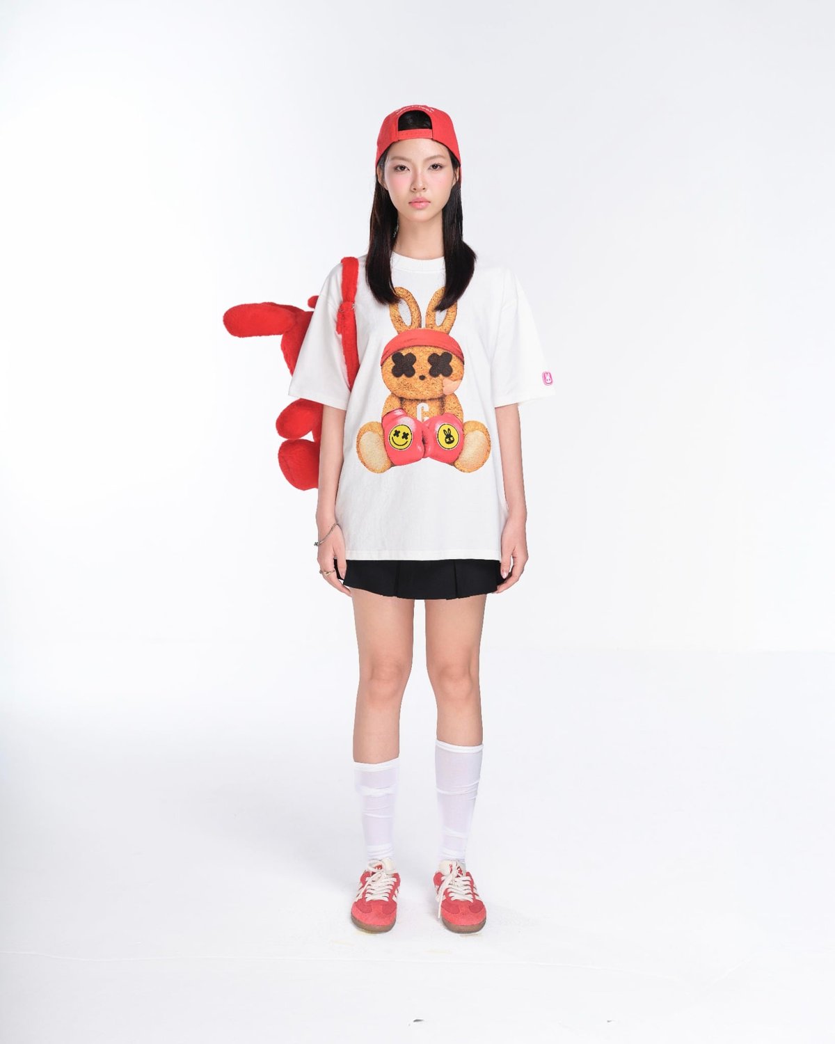 BAD RABBIT Boxing Rabbit 圖案棉質 T-shirt