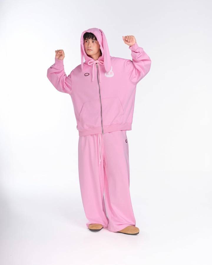 BAD RABBIT Pinkie Rabbit 粉色闊腿長褲
