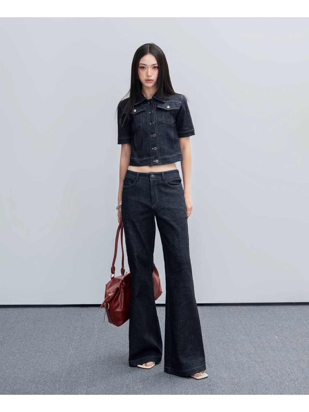 Hoodesign Polina 套裝 (短版外套 x 喇叭牛仔褲)