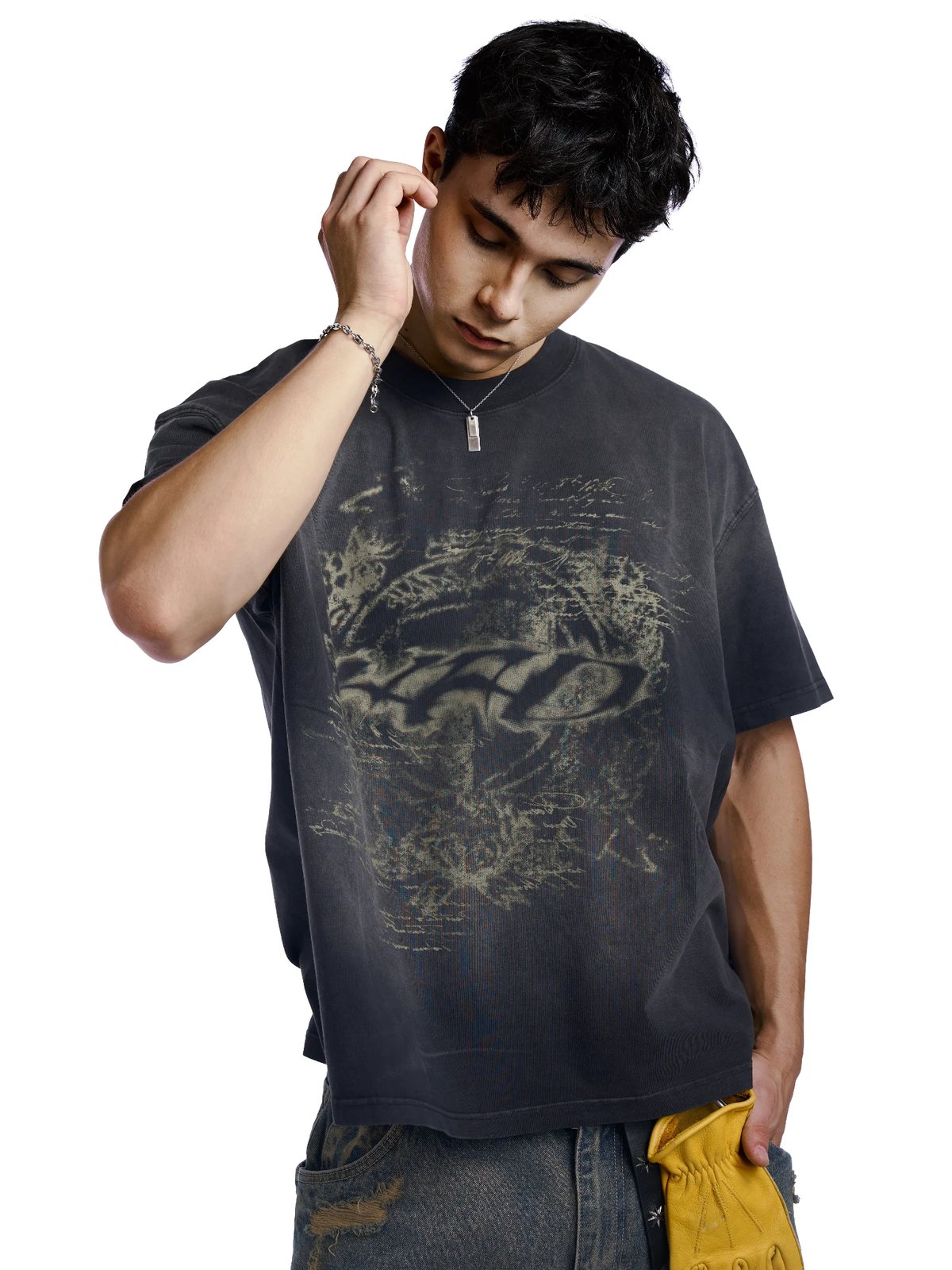 HADES Lost Letter Washed Graphic Tee
