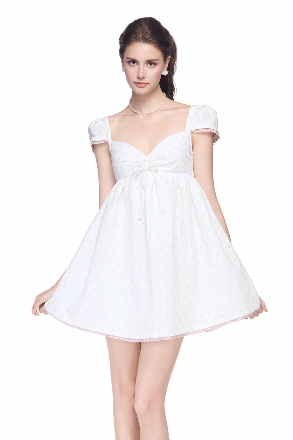 BECKY DRESS 甜美碎花方領泡泡袖短裙
