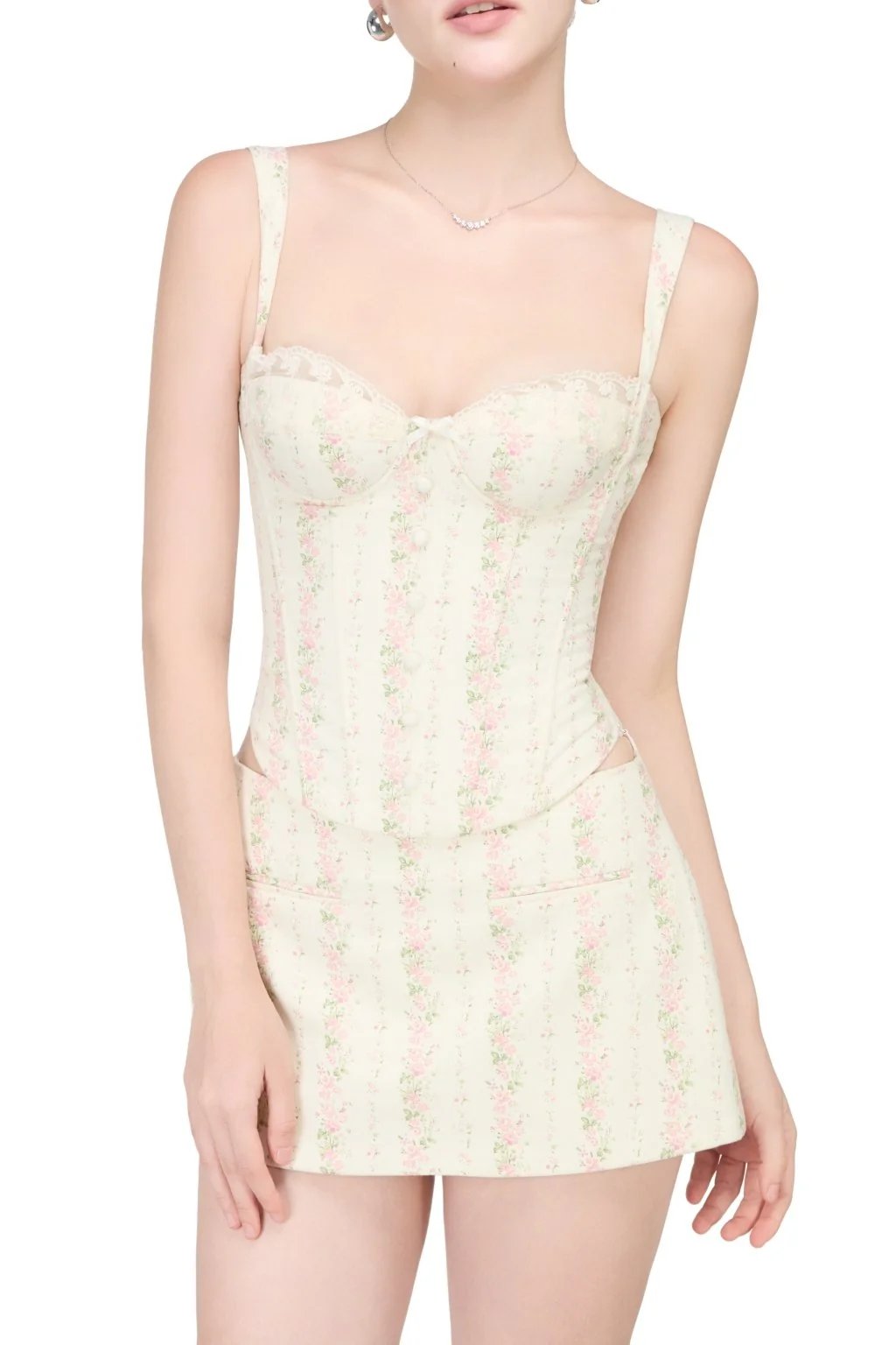 JUBIN GARNETTE SKIRT Floral Mini Skirt