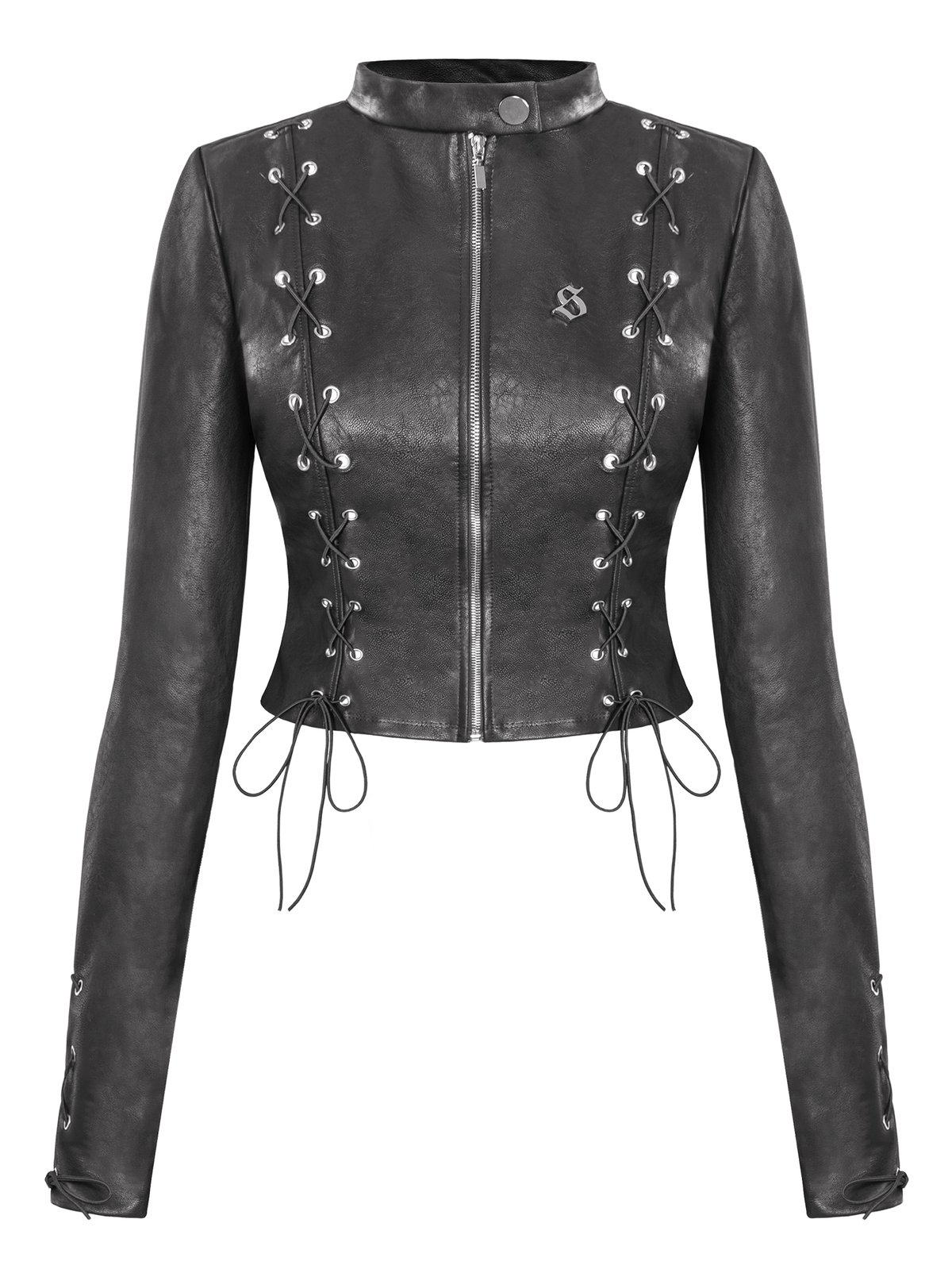 SISTERS Georgina Leather Cropped Jacket
