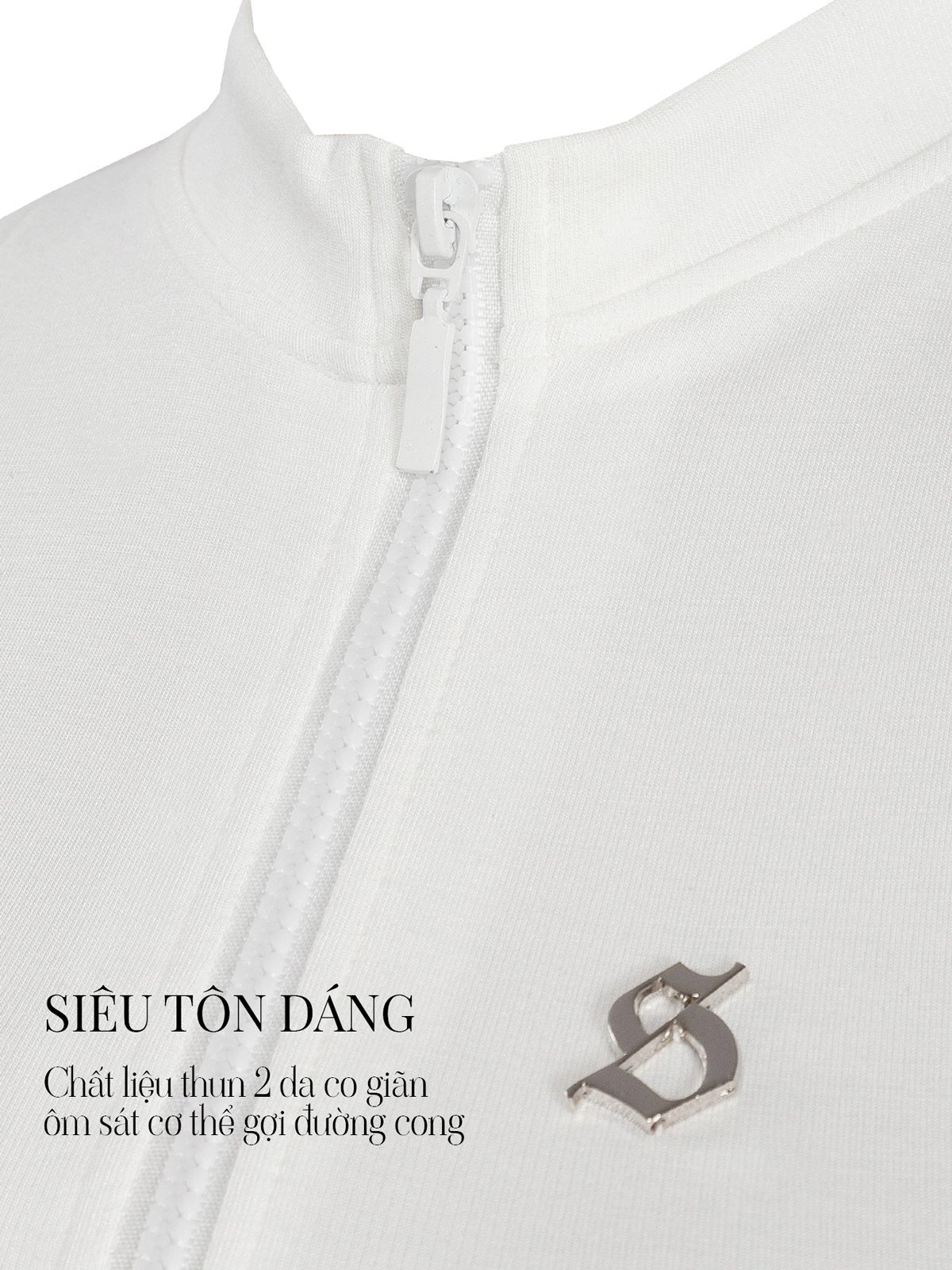 SISTERS Athena High Neck Zip-up Bodysuit
