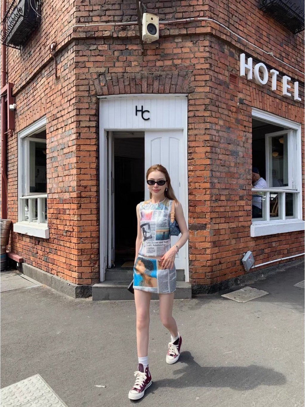 Wabisabi STBR Newspaper Print Two-Piece Set