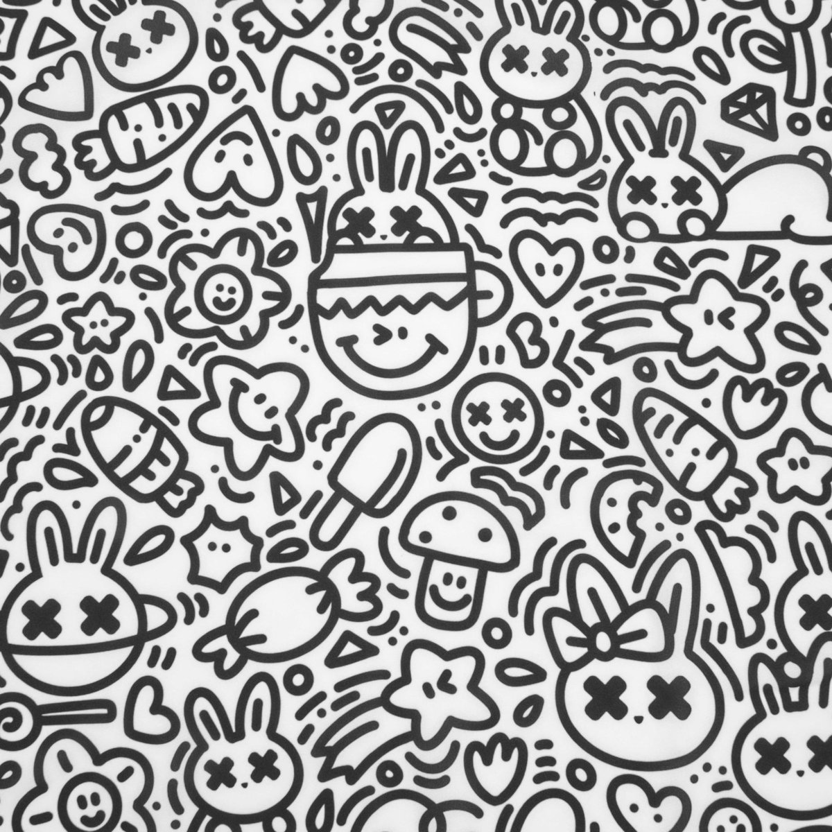BAD RABBIT Fluffy Rabbit 百褶迷你裙