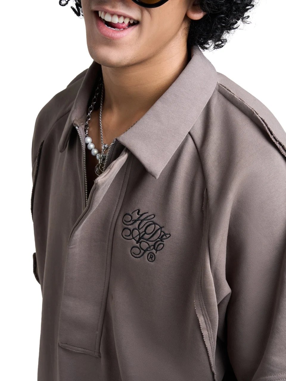 HADES Splice Polo Shirt - Brown