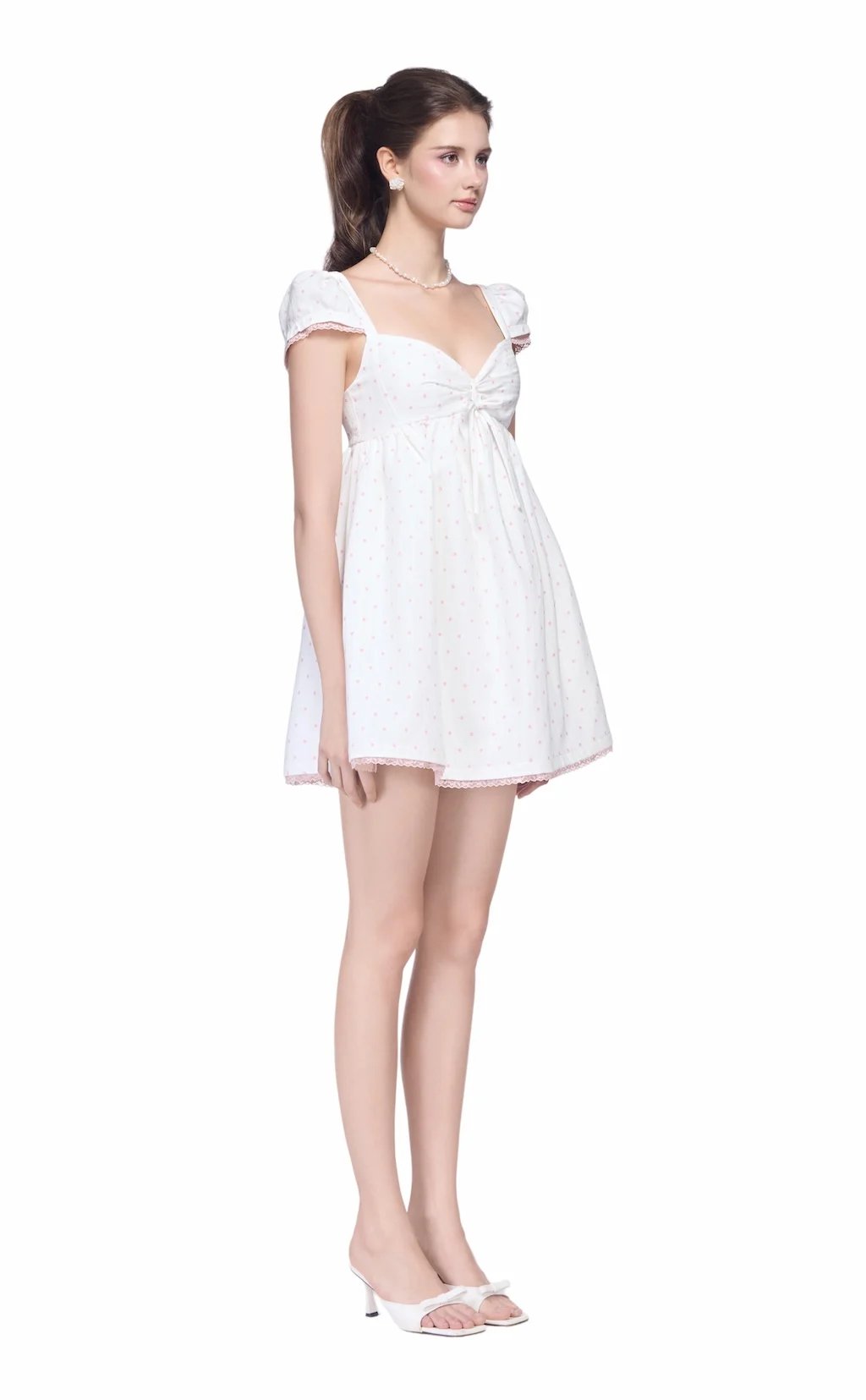 BECKY DRESS 甜美碎花方領泡泡袖短裙