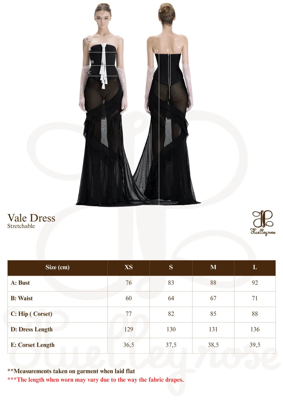 HUELLEYROSE Vale 束身魚尾長裙