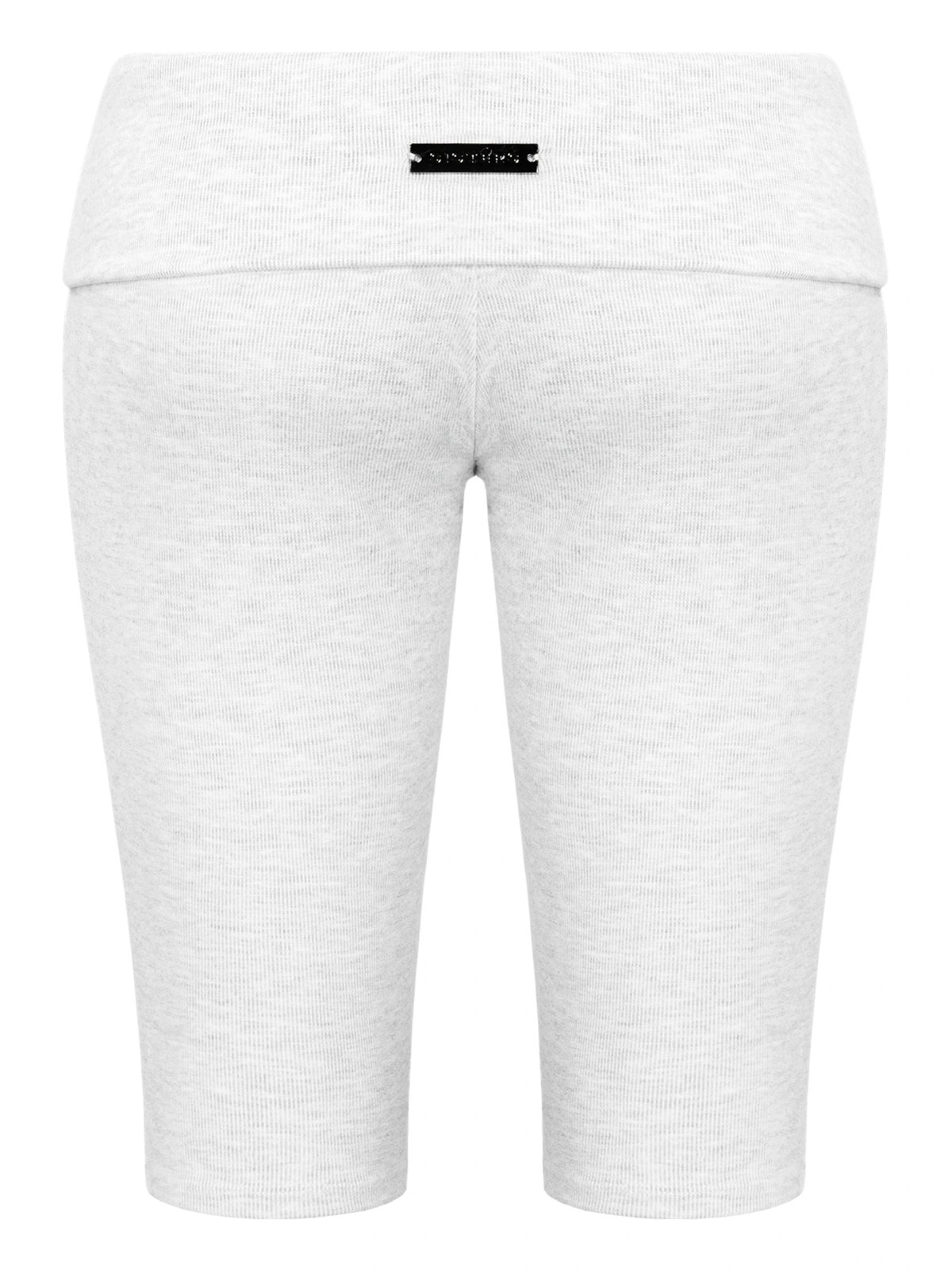 SISTERS Juliana Fold-over Waist Bodycon Mid-length Shorts - Light Grey