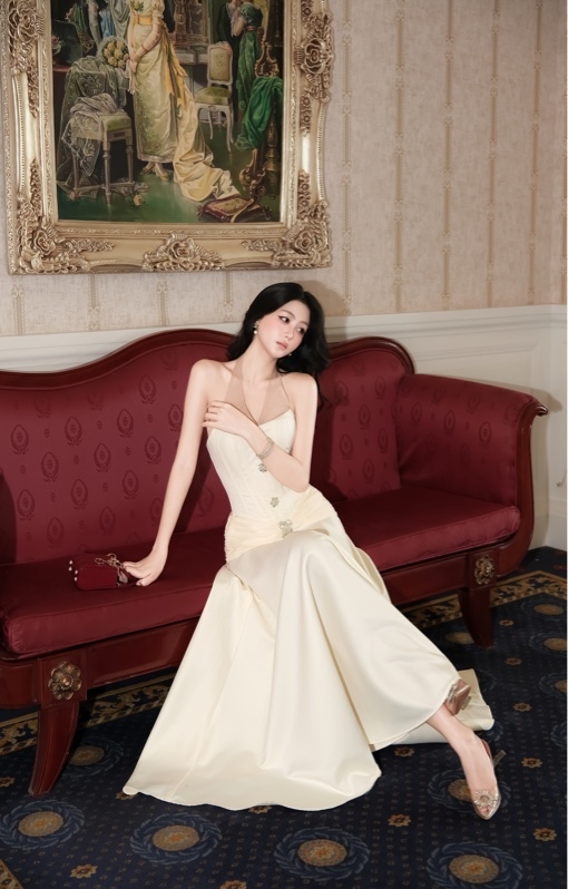 THAOBIBI Silk Halter Maxi Dress