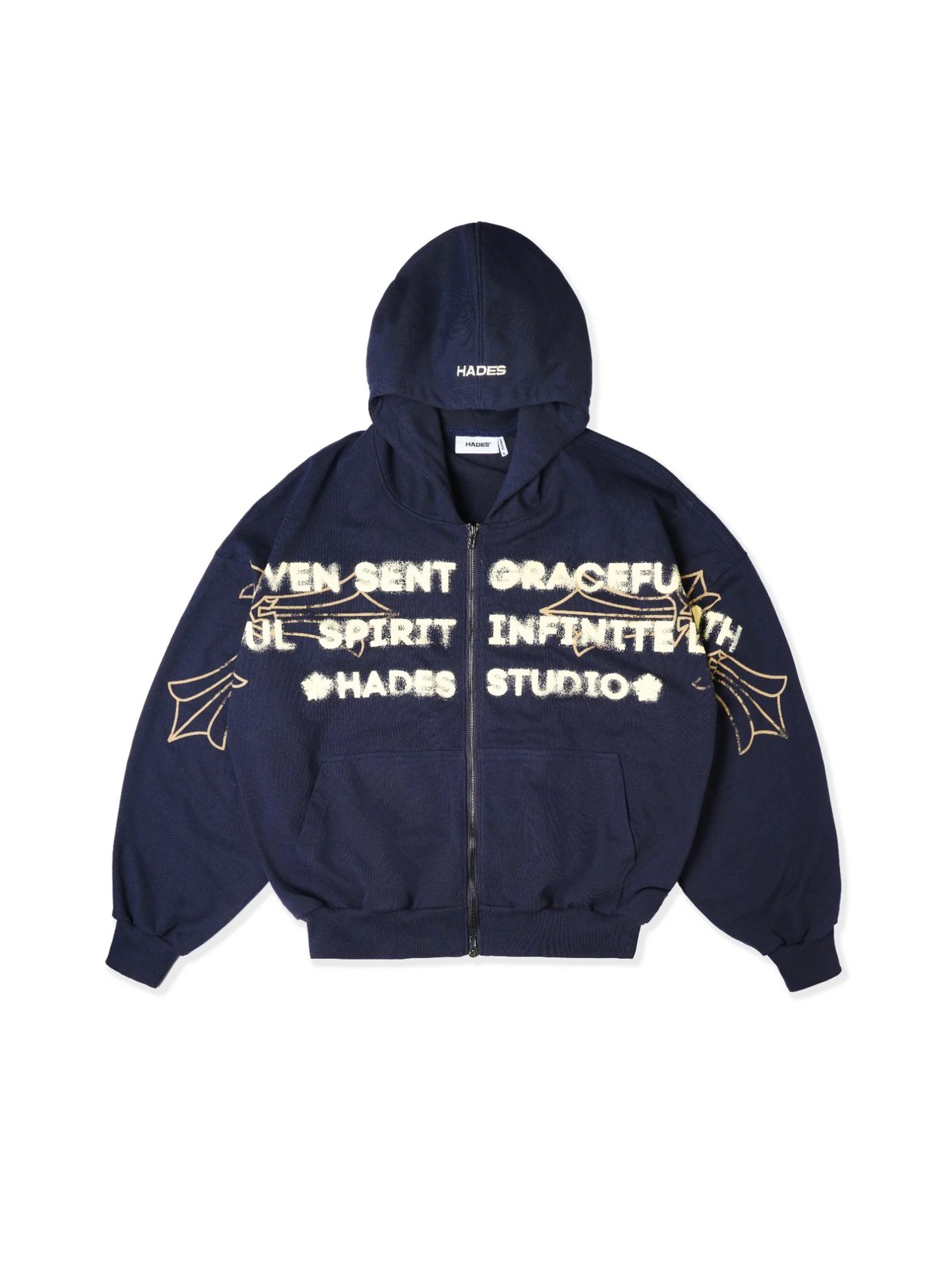 HADES HEAVENS CALL Zip-up Hoodie - Blue Navy