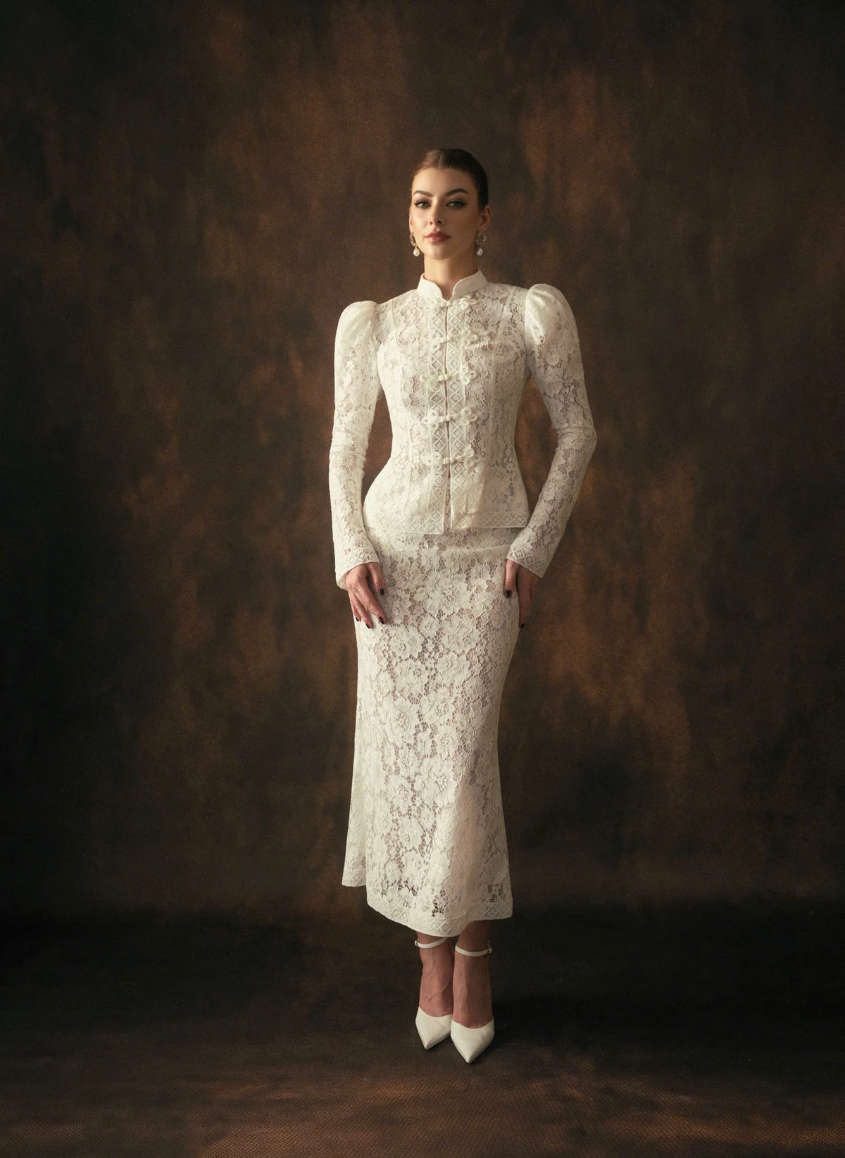 KISSERINE MAGAUX Long Skirt White