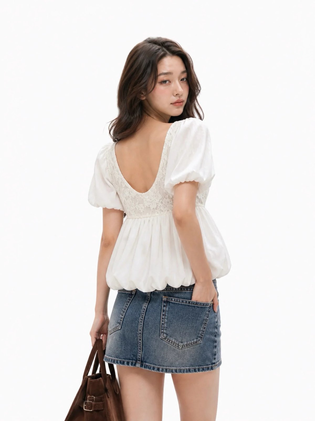 Sugar Crush Daicy Babydoll 蕾絲泡泡袖上衣
