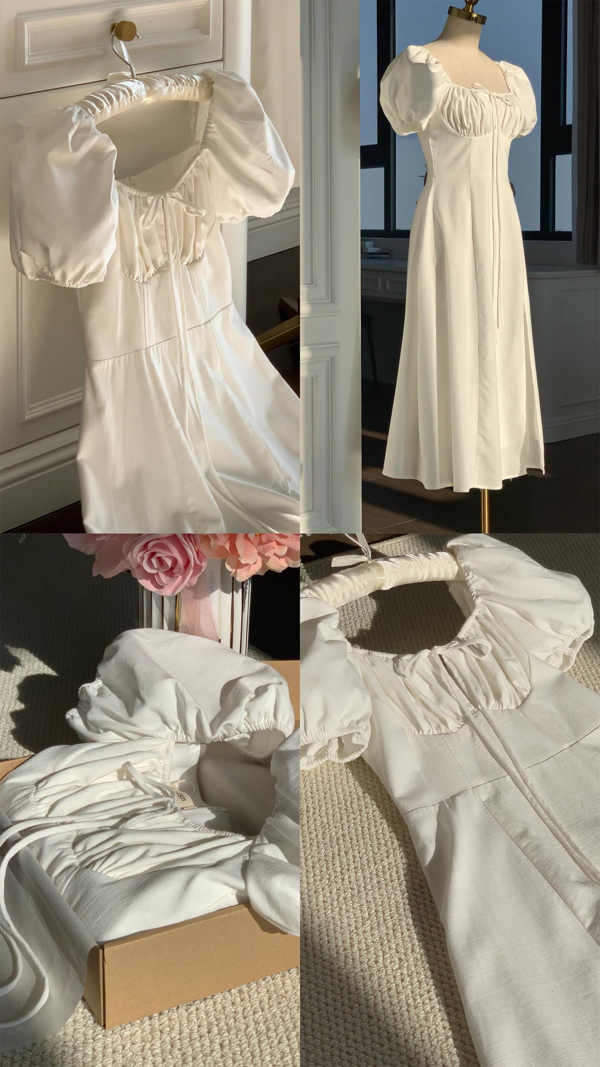 DARLING.ISM Pristine White Linen Maxi Dress
