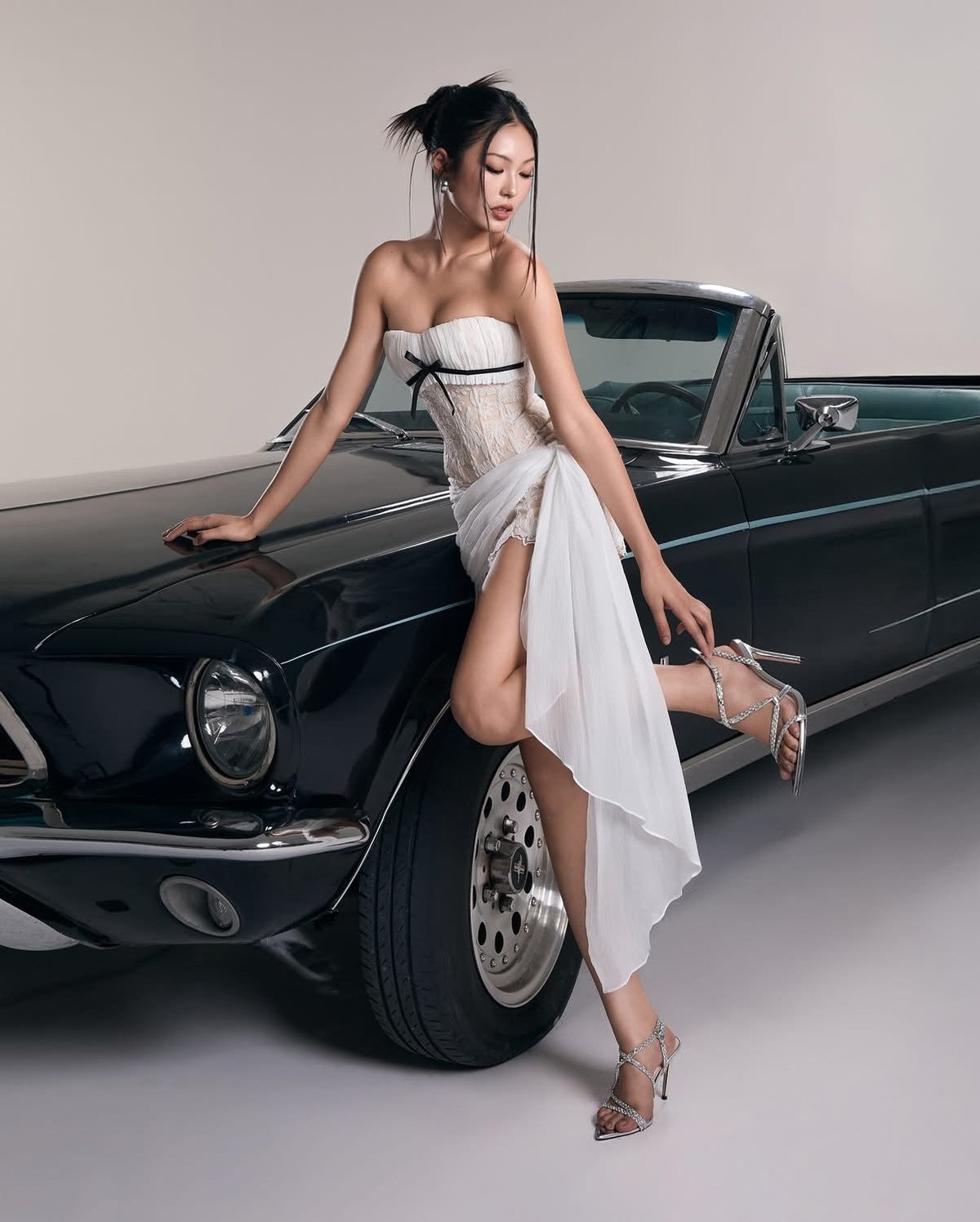 LANE CÌ MiMi Set White Lace Corset Top and Mini Skirt