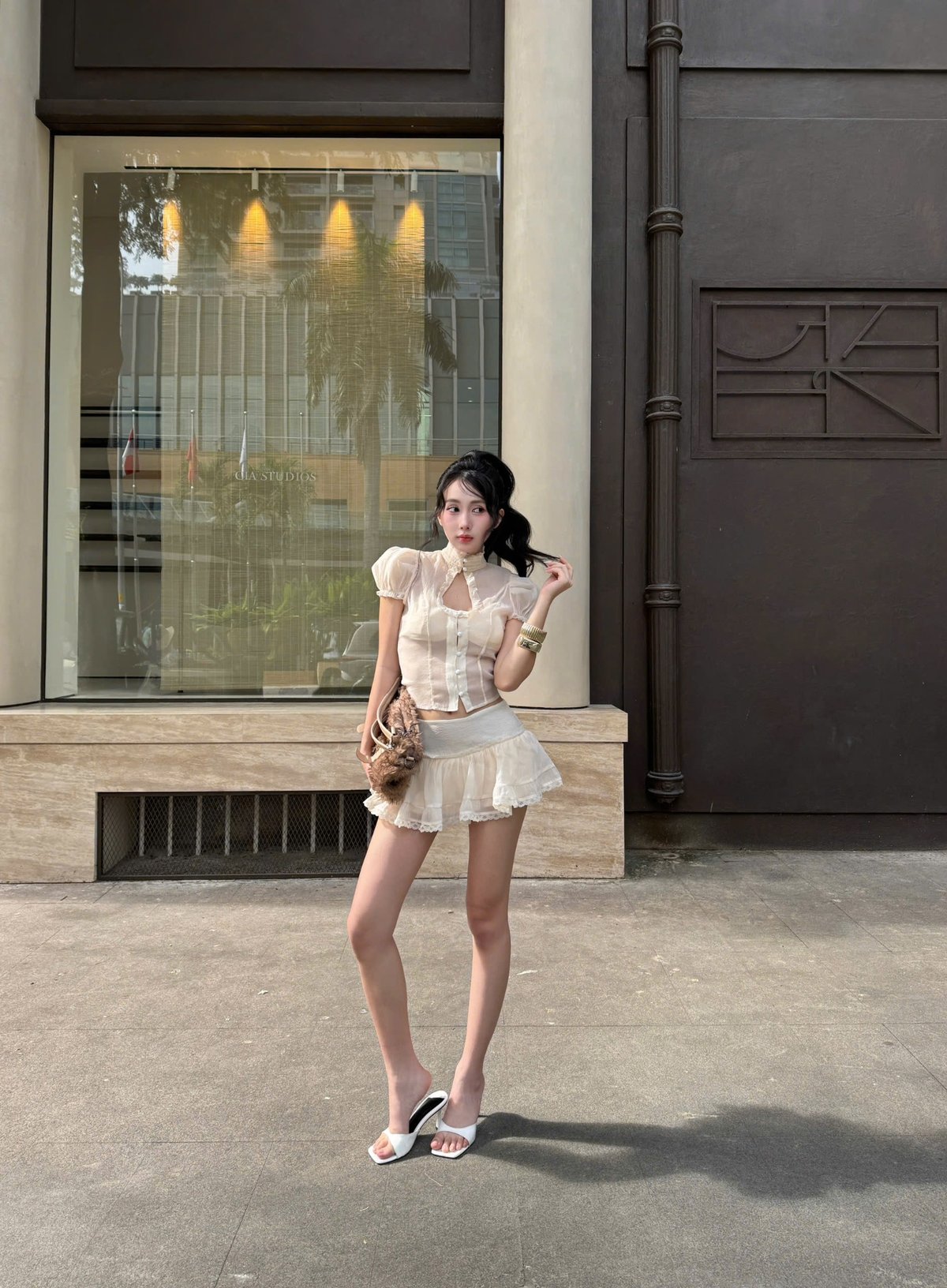 KILLSYSTEM WINTER Chiffon Pleated Skirt