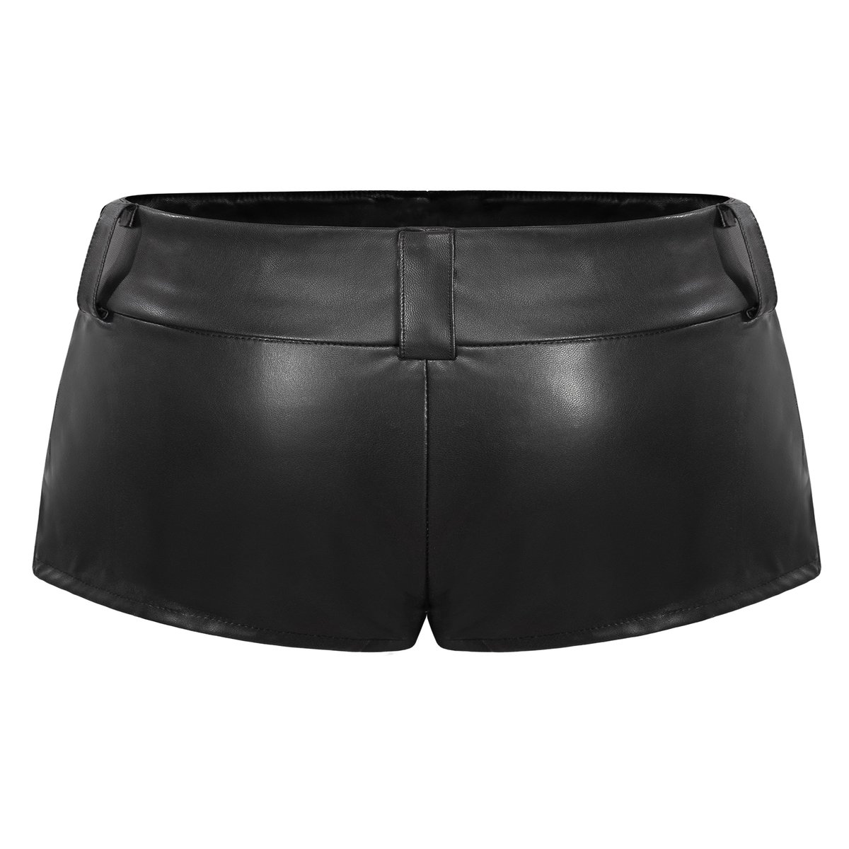 SISTERS Morein Leather Shorts with Stainless Steel Logo