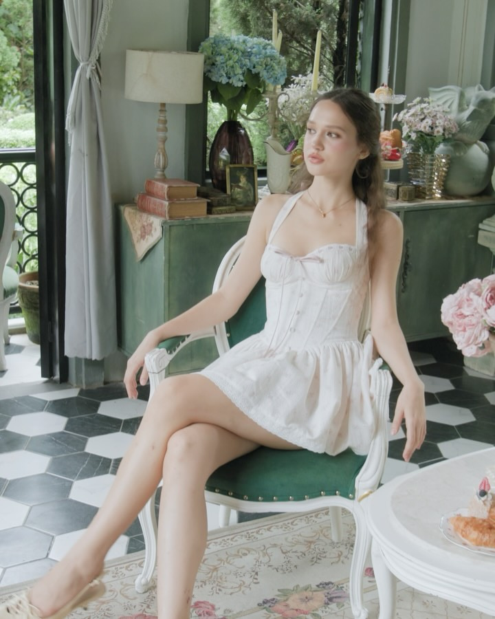 JUBIN CALLIOPE Corset Style A-Line Mini Dress