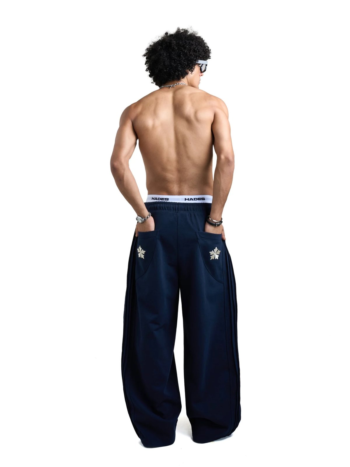 HADES Heavens Call Wide Leg Pants - Blue Navy