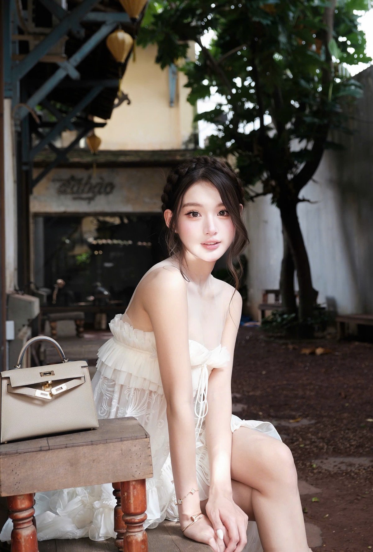 CHOU CHOU Ruffled Maxi Set