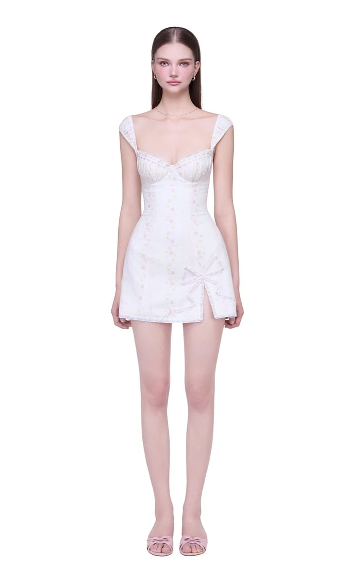 JUBIN Churchie Dress 碎花迷你連身裙 繫帶露背設計