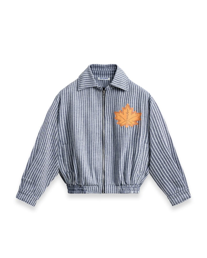 DIRTYCOINS Striped Maple Leaf 條紋楓葉棒球外套