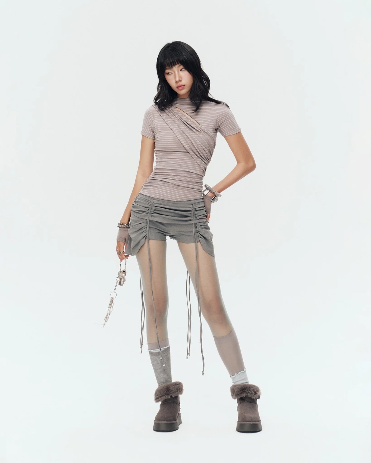 Bunnyhill MONTY TOP Grey Stripes