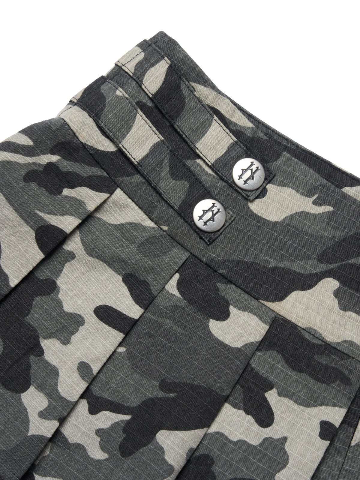 HADES Camo 迷彩褶皺迷你裙
