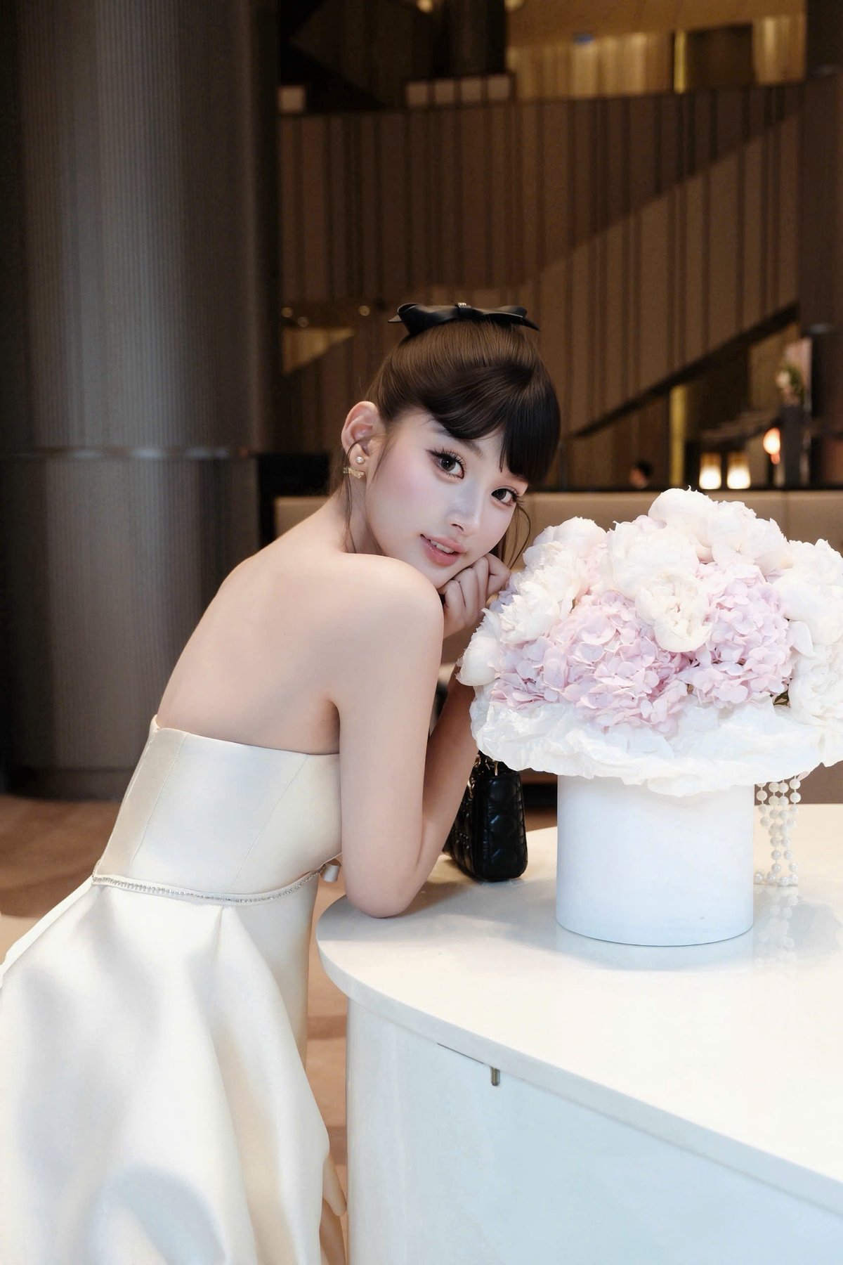 CHOU CHOU Tatfa Bow Cup 甜美短裙