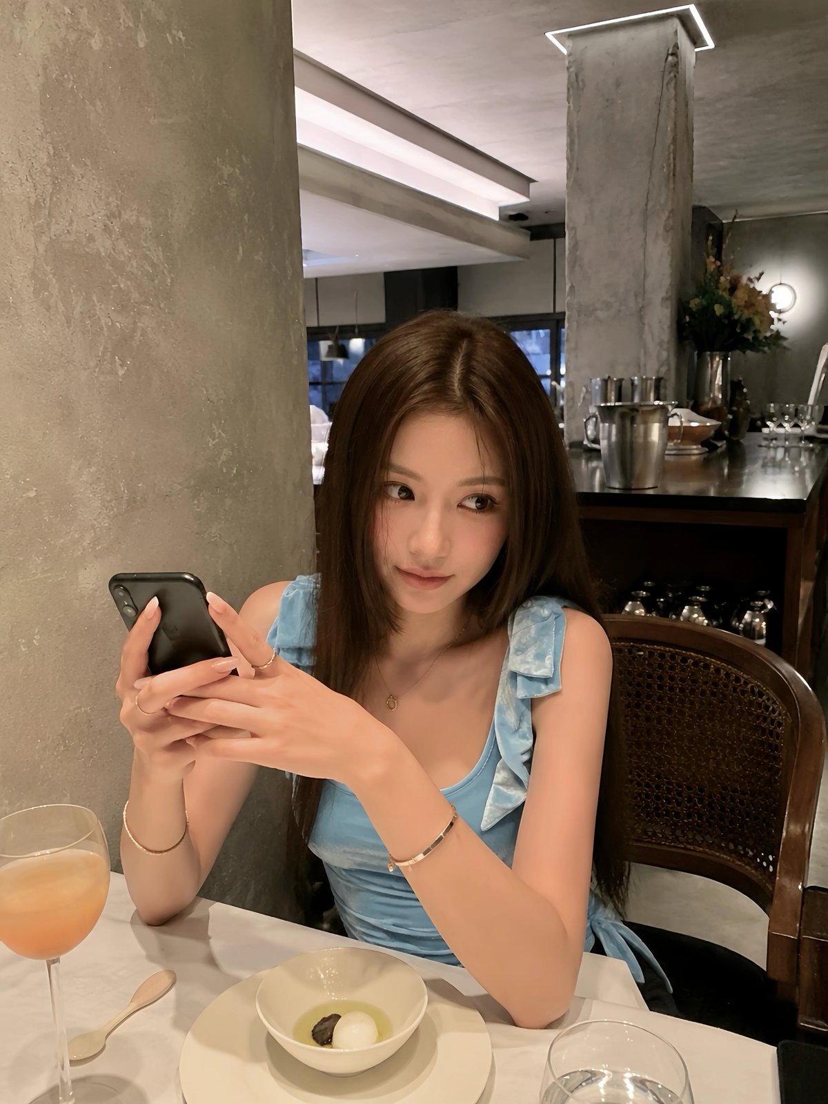 Sugar Crush Mina 蝴蝶結絲絨方領上衣