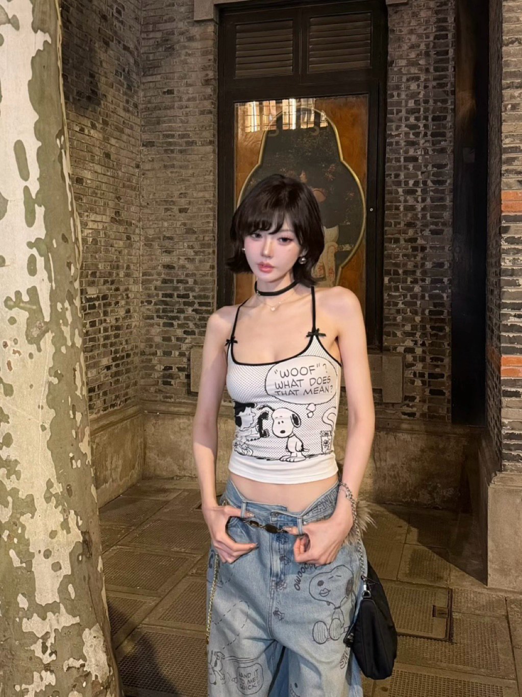 1jinnstudio Snoopy Graphic Camisole Top