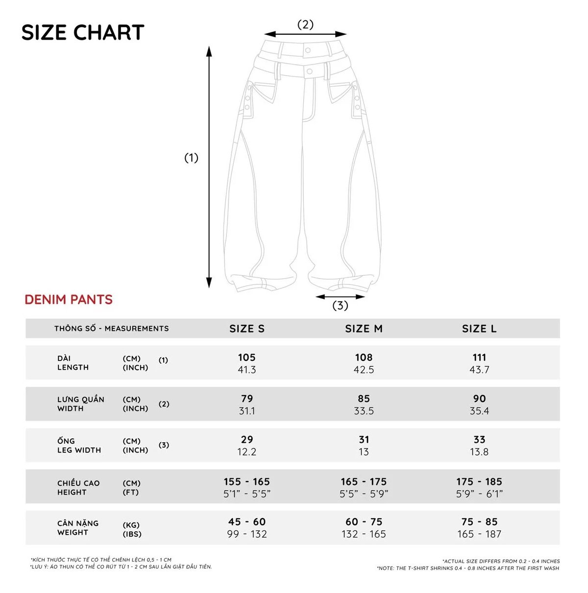 HADES Cipher Typography Loose Fit Denim Pants