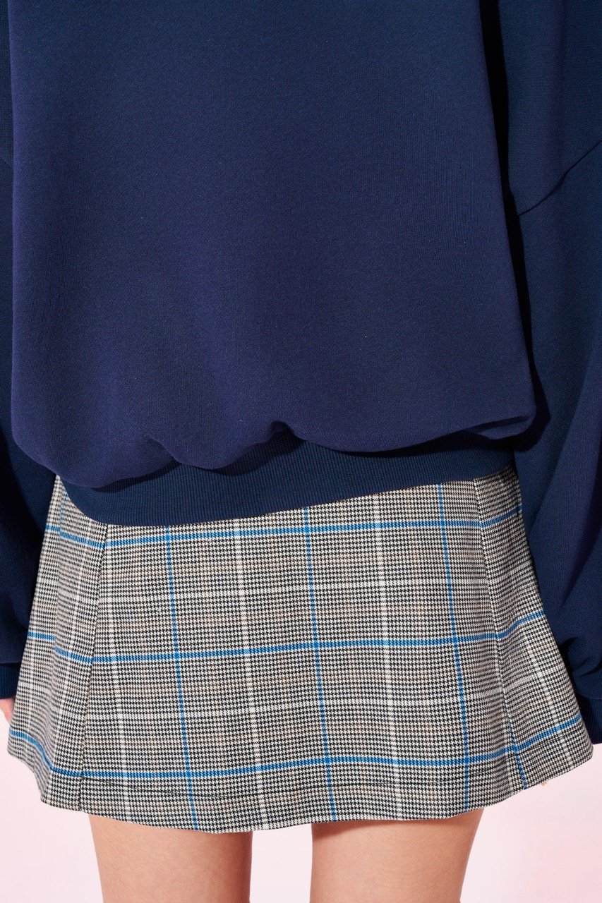 DOTTIE Check Mini Skirt - Grey