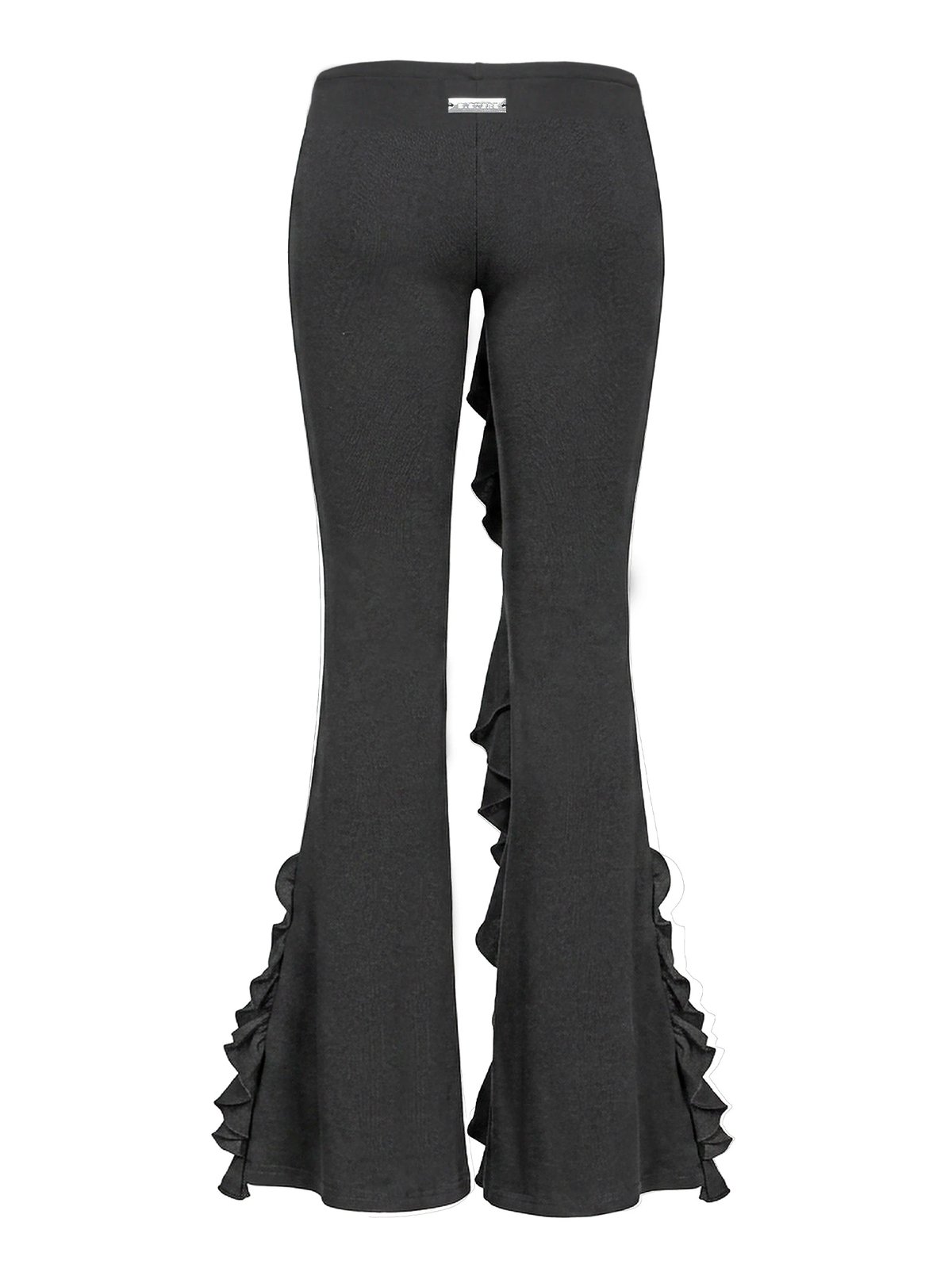 SISTERS Rosamund Flared Ruffle Low-Rise Pants - Black