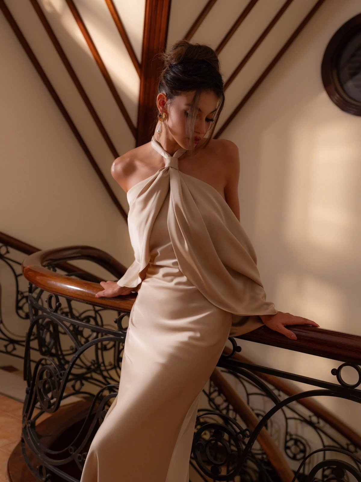 KISSERINE SOFIA Satin 緞面長裙
