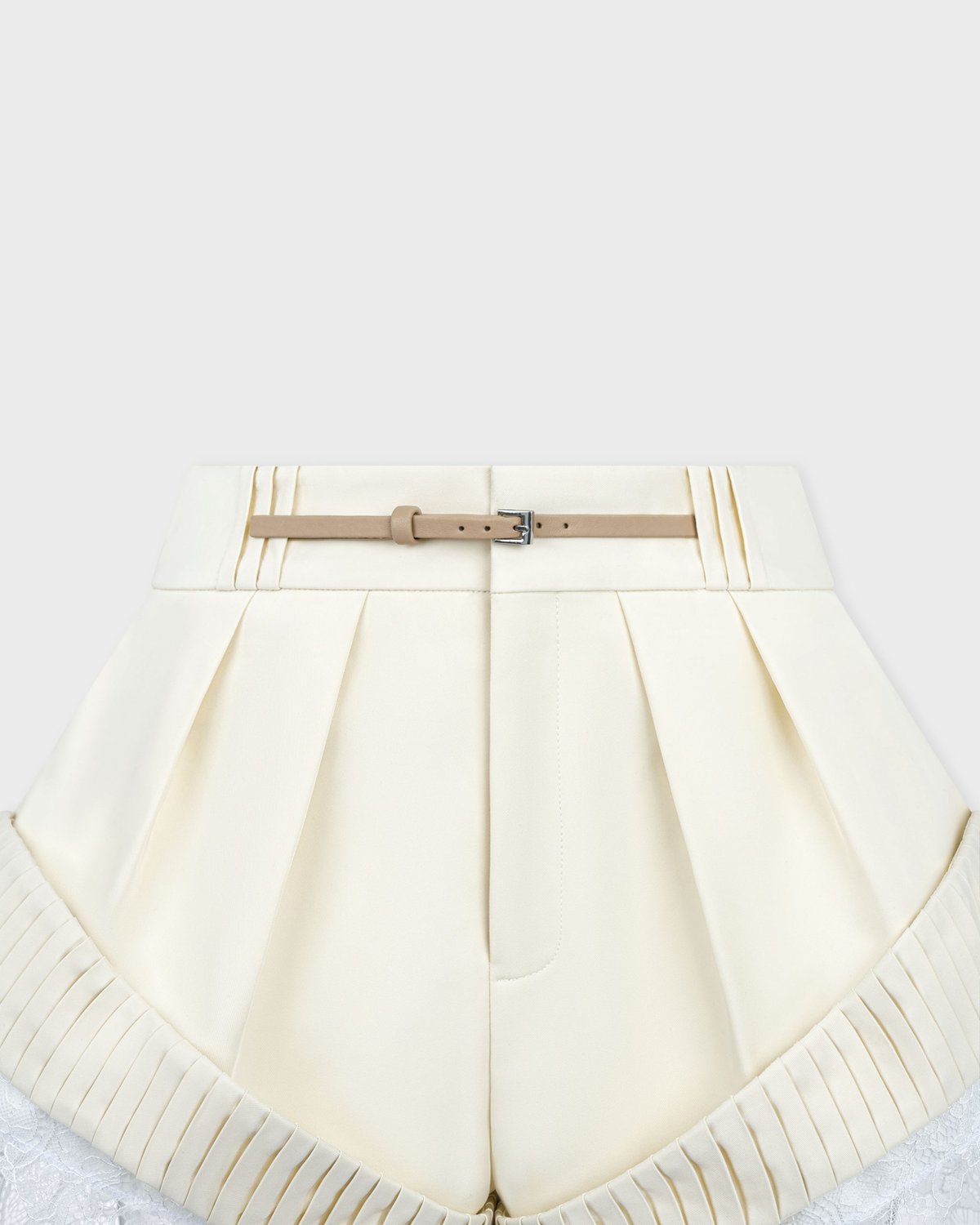 DEAR JOSÉ Summer Sundays Lace Trim Shorts - Cream
