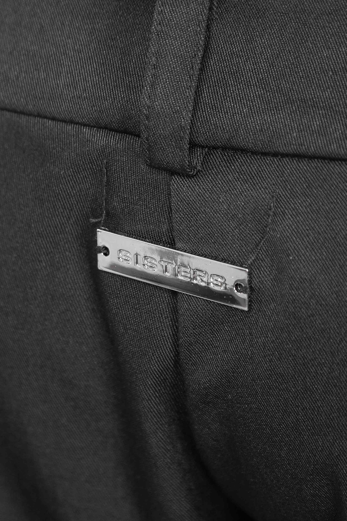 SISTERS Hollis Lace-Trim Flared Trousers - Grey/Black Lace