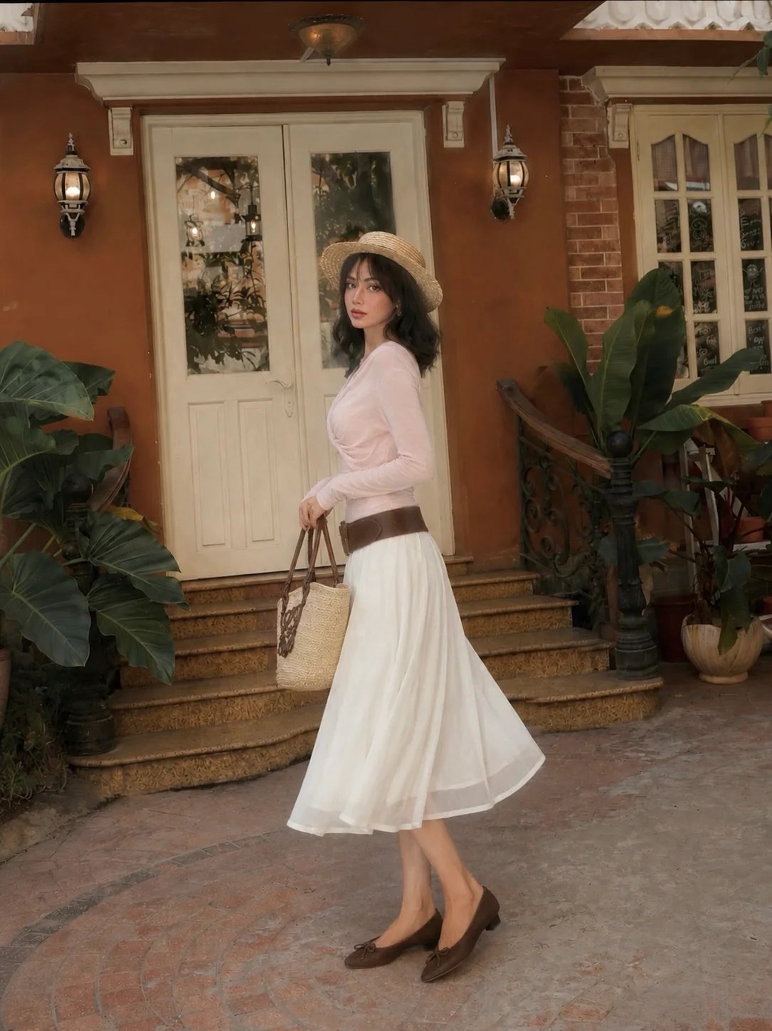 Sugar Crush Rina Pleated Organza Midi Skirt Maison Des Fleurs Collection 閃爍歐根紗百褶中長裙