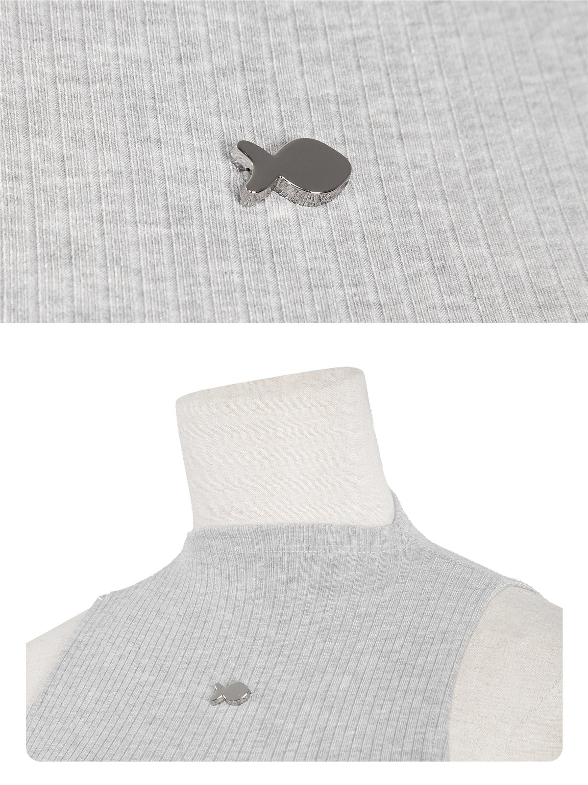 DKMV Karen High Neck Knit Tank Top