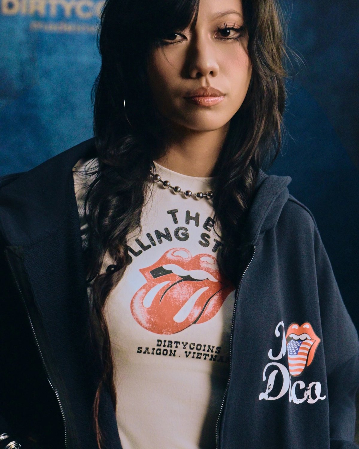 DIRTYCOINS DCxRS US Tongue Zip Up Hoodie