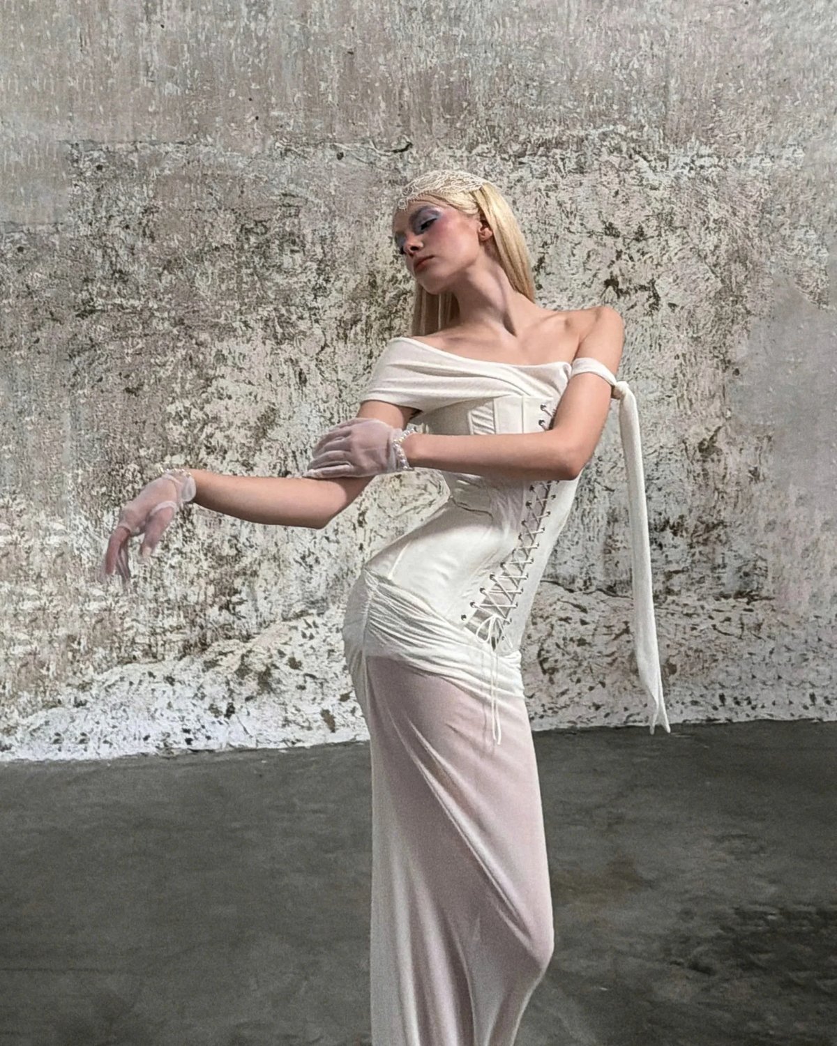 DEPASS White Veli Corset Top