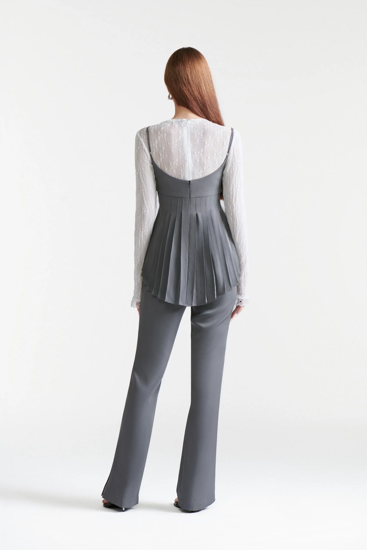 DEAR JOSÉ Pegasus Pleated Tank Top - Etain Grey