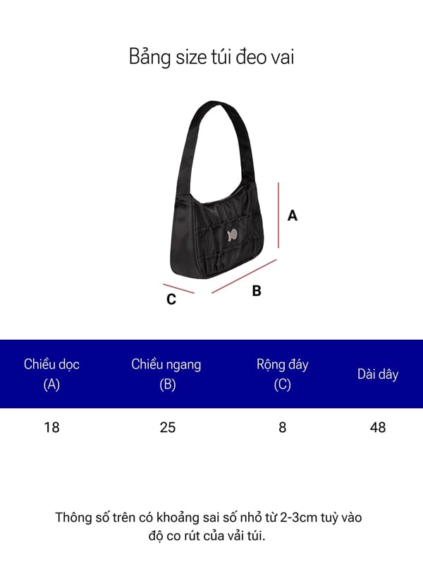 DKMV Bounce Bag Black Ruched Logo Shoulder Bag