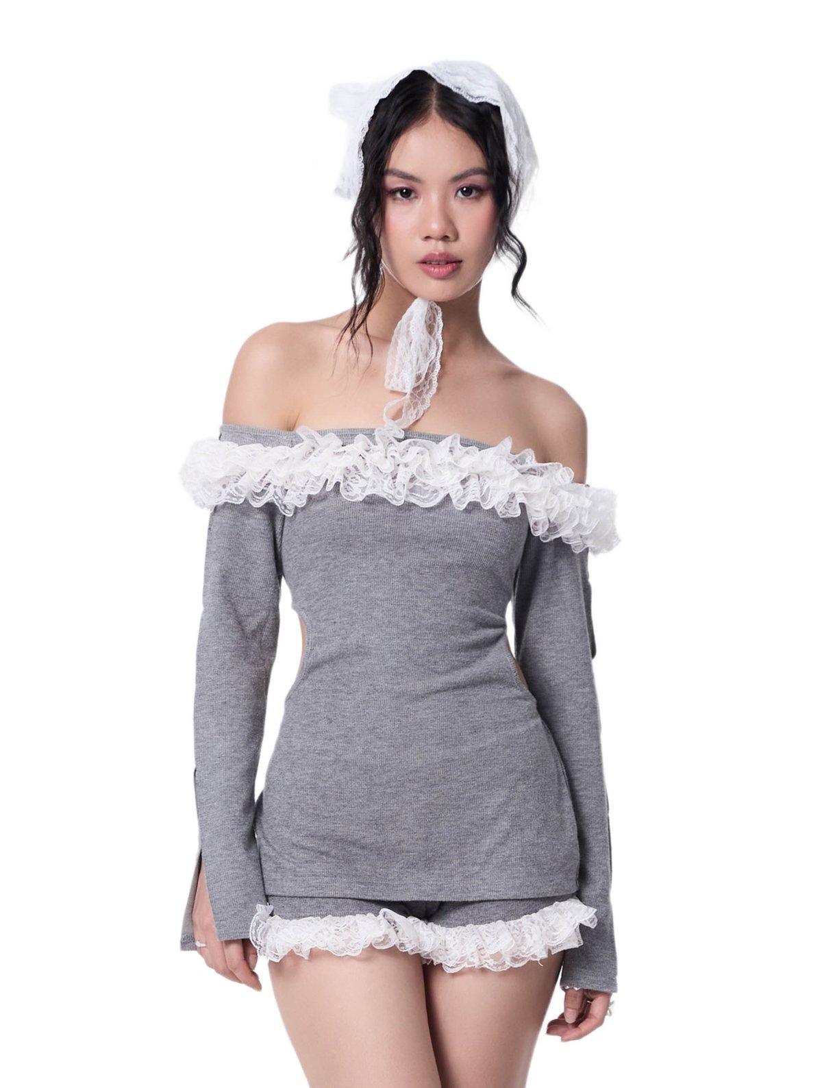 DUUSTU 'Trông Ngóng' Couple Look Collection 1 Set - Grey