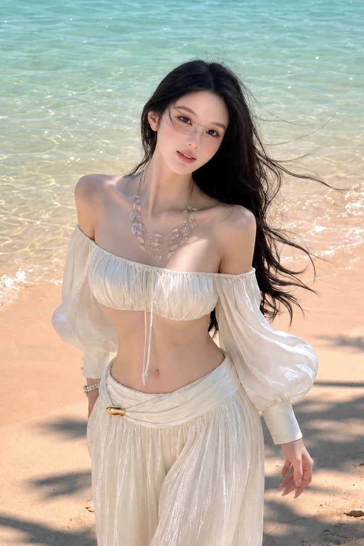 Sugar Crush Bella 露肩抽繩荷葉邊短版上衣