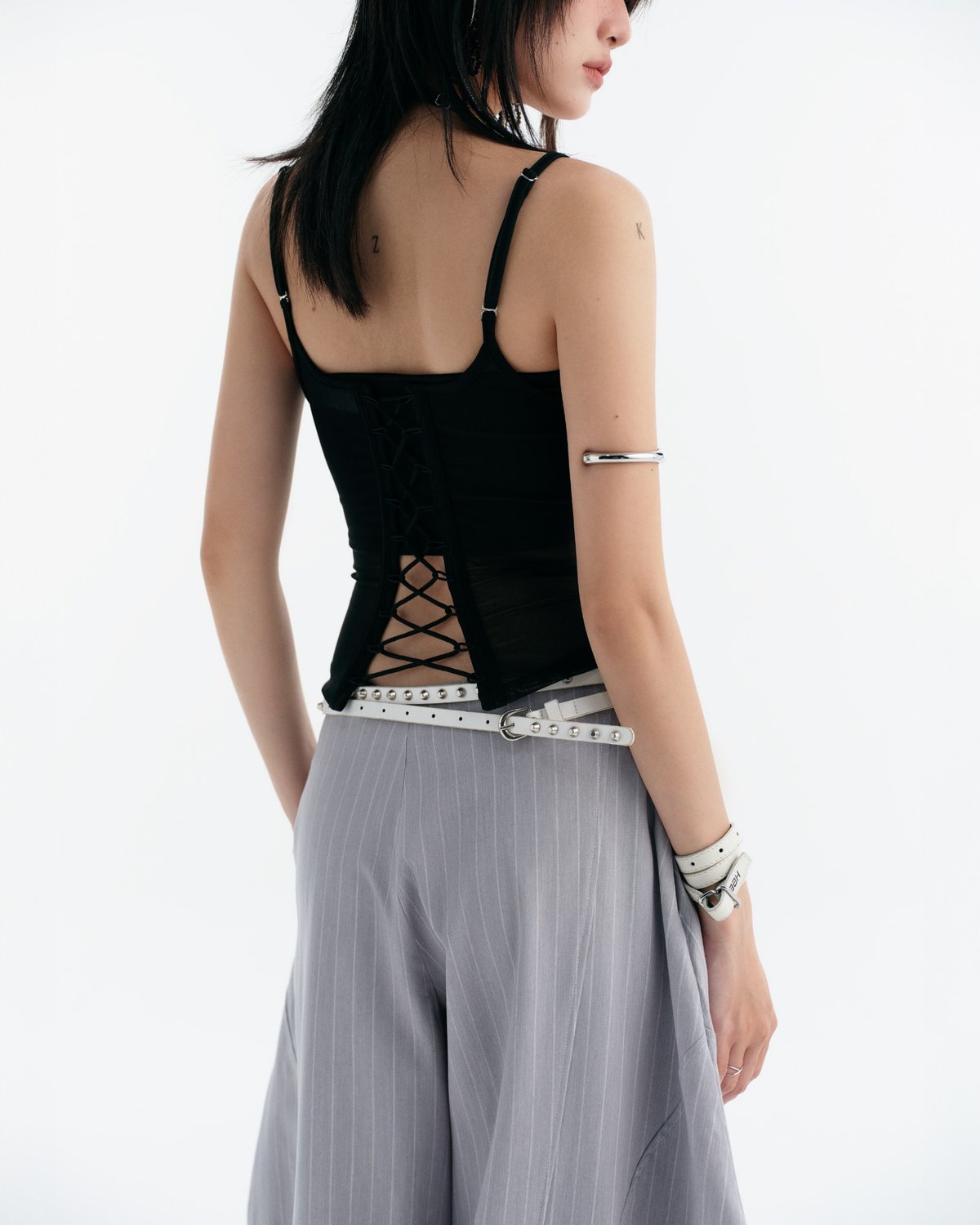 Bunnyhill MELIOS Mesh Corset Top - Black