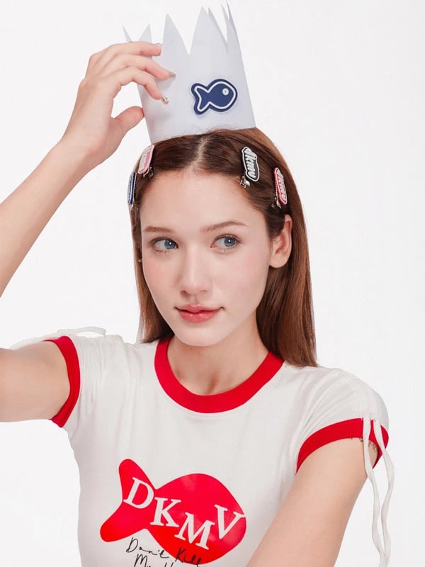 DKMV Una 魚形印花 Baby Tee 短版 T-shirt