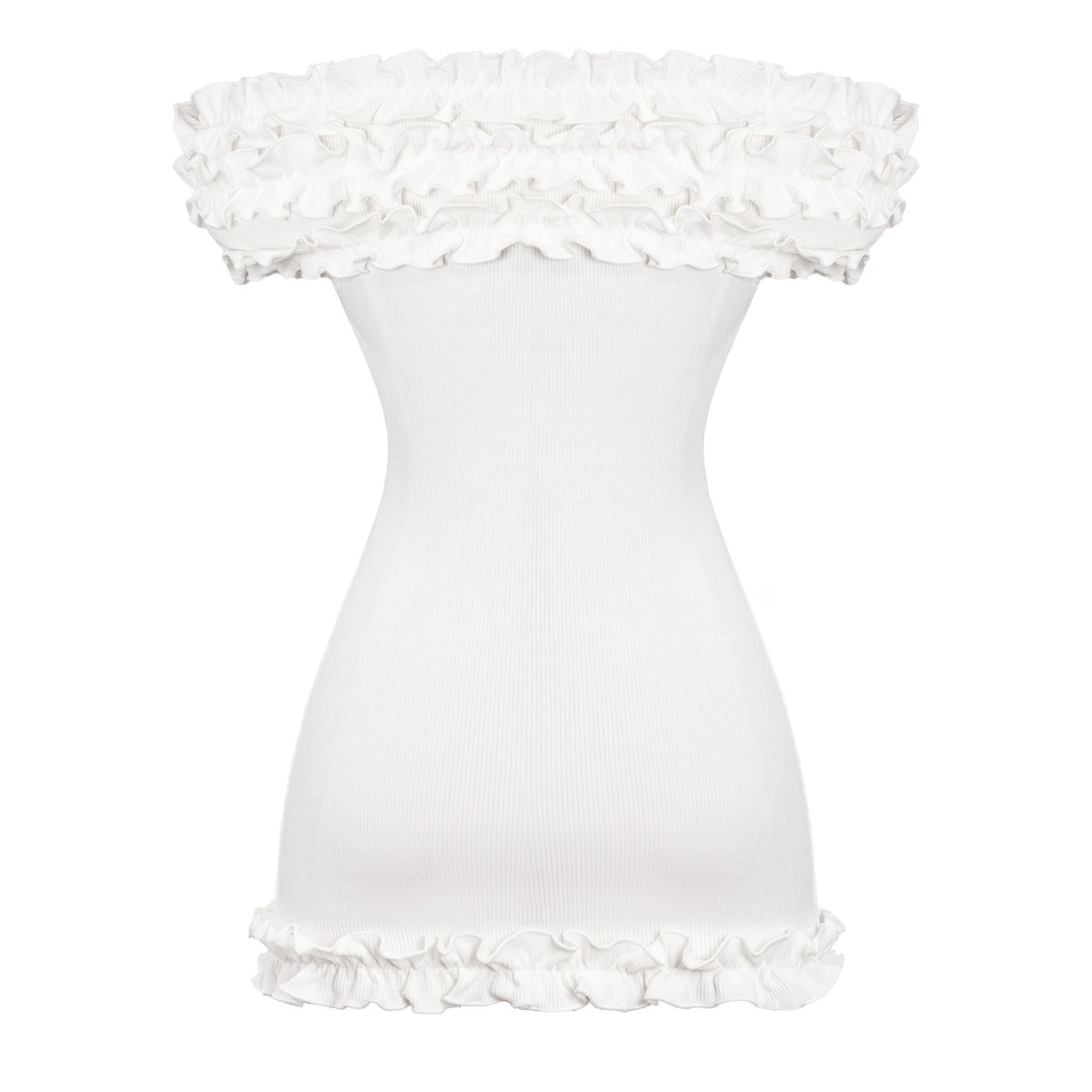SISTERS Charmy Off-shoulder Ruffle Bodycon Mini Dress