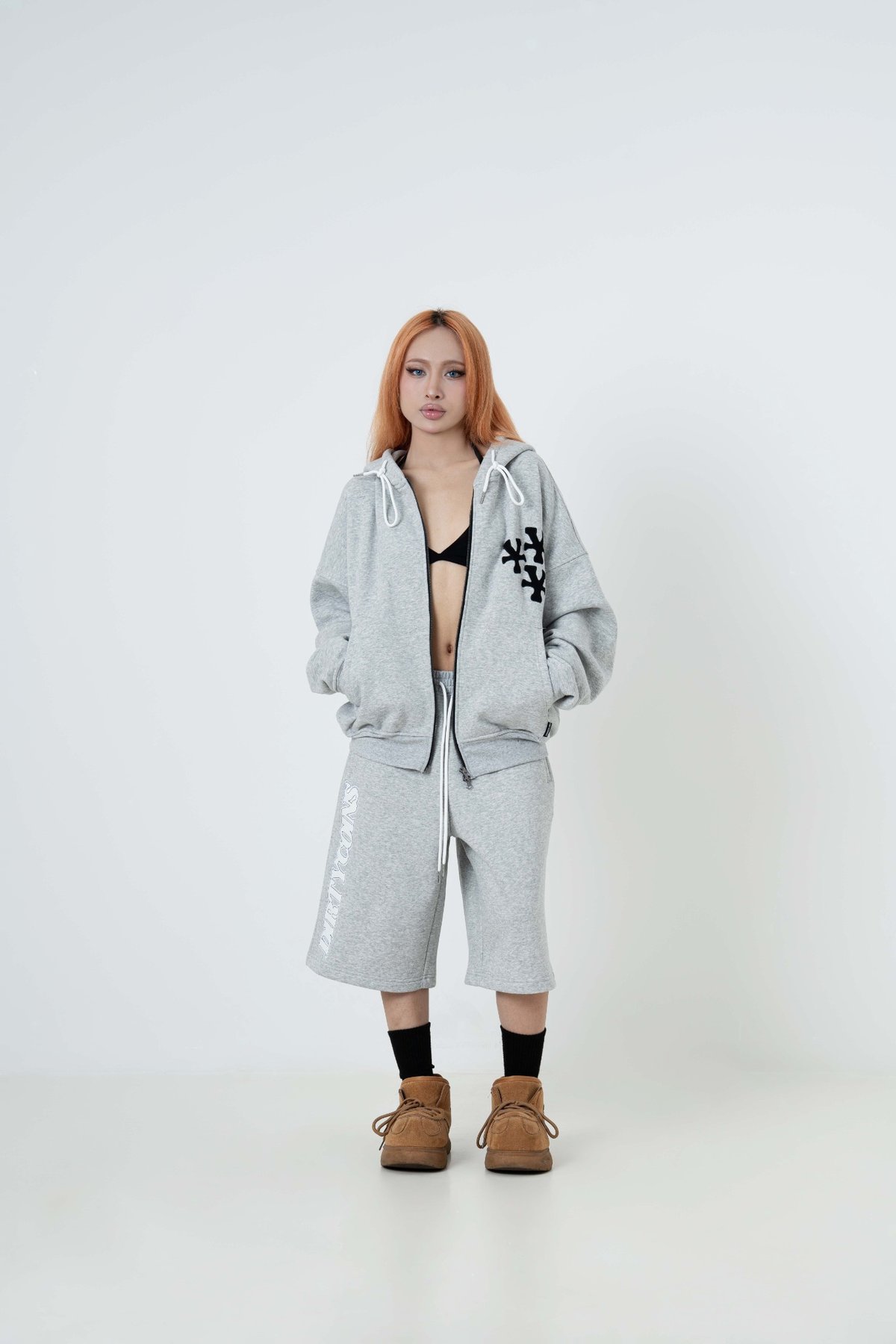 DIRTYCOINS Logo Patched Baggy Sweatshorts